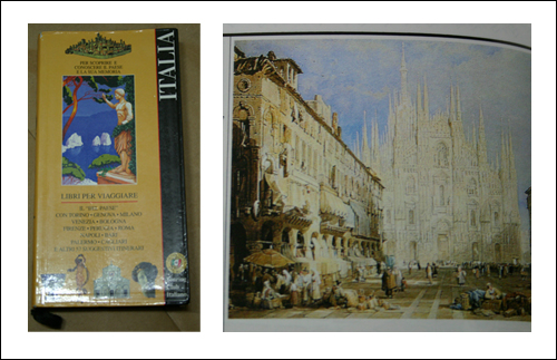 피렌체의 헌책방에서 산 이탈리아에 관한 책. 책 속에 있는 밀라노 두오모 그림이 신비스러웠다. 이 사진을 보고 밀라노행을 결심했다. 