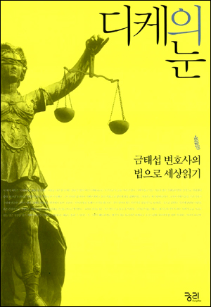  금태섭 변호사가 펴낸 <디케의 눈> 겉그림.  