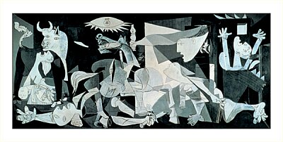 현대미술의 거장 파블로 피카소의 유명한 걸작 <게르니카>는 스페인 내전의 비극을 그렸다. 나치독일 콘돌 군단은 바스크 지방의 마을 게르니카를 무차별 폭격하여 무고한 목숨을 학살했다.