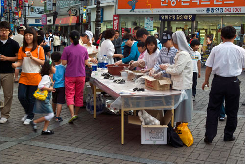 안동 문화의 거리에서 열린 <5·18 기념 주먹밥 나누기 행사>