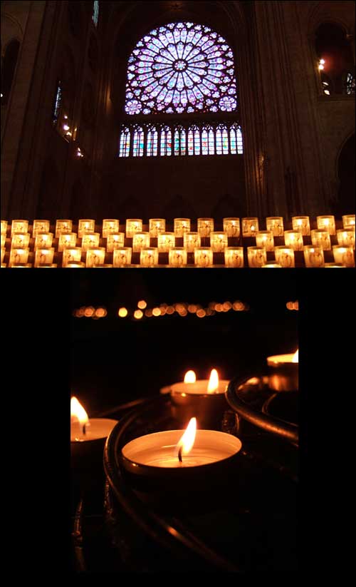 집에서 촛불 켜기가 여의치 않아, 성당까지 가서 초를 켰습니다. 이로서 파리 노트르담 대성당에도 촛불 문화제를 응원하는 불꽃 하나가 타오르게 되었네요^^! 아무도 다치지 않길 열심히 기도했답니다. 여러분도 함께 빌어주세요. 