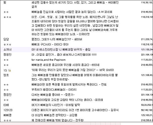  빠삐토닉 열풍, 네티즌들은 역사적 인물들의 격언을 패러디해 댓글놀이 하고 있다.