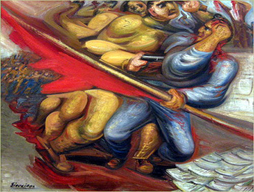 멕시코 '시케이로스' 캔버스에 유화 81×101cm '노동절(May Day)' 1952 