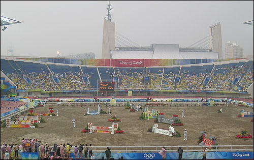  21일 근대5종 경기가 열린 베이징 올림픽스포츠센터 스타디움.