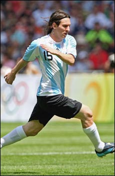  베이징올림픽 축구 금메달을 따낸 아르헨티나의 리오넬 메시