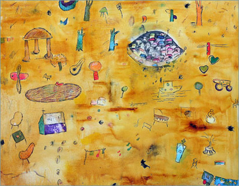  일기 속의 풍경Ⅰ캔버스에 유화 91×117cm 1998