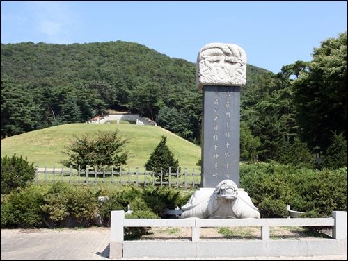  위풍당당한 모습의 윤관장군 신도비