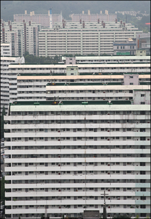 대표적인 재건축 대상 아파트인 은마아파트를 비롯한 서울 강남 지역 아파트 단지의 모습.