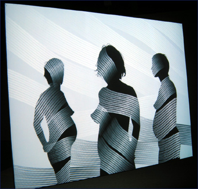 카를로스 아모랄레스 I '헛된 의문' 애니메이션 8분 2006. 여기서는 그림을  무한대로 확장시키고 다채롭게 변주된다. 미디어아트는 이렇게 미술의 영역과 미적 경험을 확대시킨다