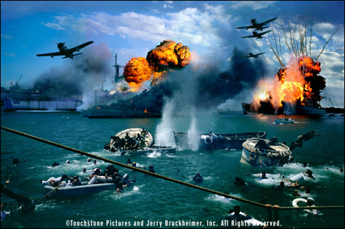 일본군의 1941년 진주만 공습. 하지만 한 해 뒤 벌어진 미드웨이해전에서 패배로 일본과 미국의 위치는 역전된다.  