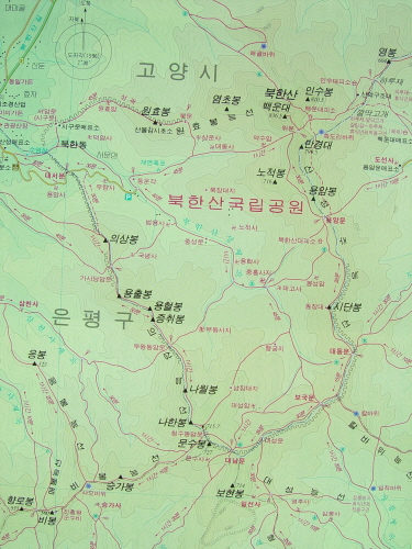북한산성 지도