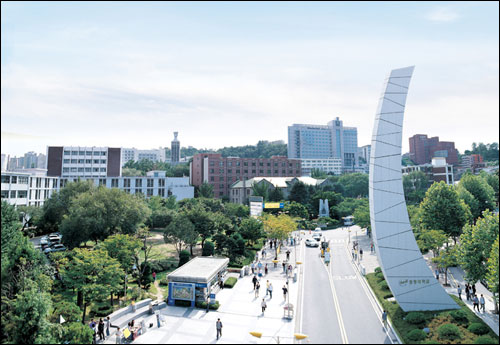 서울시 동작구 흑석동에 위치한 중대 서울캠퍼스 전경