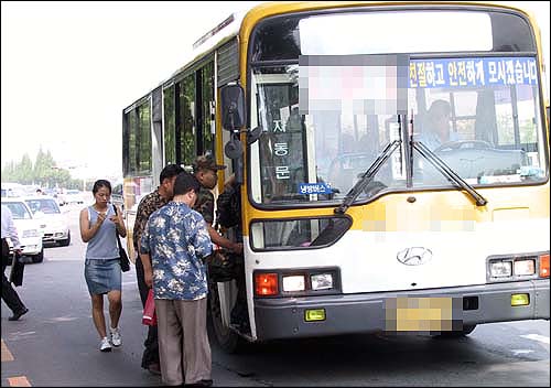 버스준공영제를 실시하고 있는 광주의 한 시내버스. 