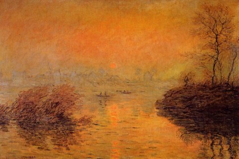 (Sunset on the Seine at Lavacourt Winter Effect), 1880, Musee du Petit Palais, France