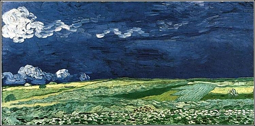 Wheat Field Under Clouded Sky, 1890