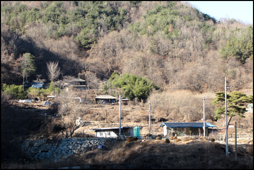 덕골 마을에는 집은 여러 채가 보이는데, 빈집이 많아요.