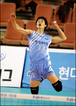  박철우는 팀 내에서 최다득점을 올리고 있다.