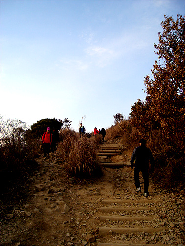 수많은 사람들이 오가는 등산로에 토기 파편과 석벽돌이 나뒹군다 한다.