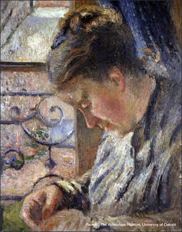 카미유 피사로 I '창가에서 바느질하는 피사로부인' 캔버스에 유채 540×450cm 1878  