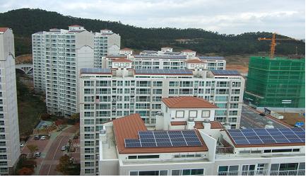 태양광 발전으로 전기요금이 공짜인 아파트가 있다.