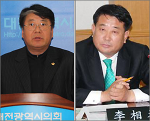 대전광역시의회 심준홍 의원과 이상태 의원(왼쪽부터).