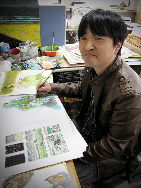 '꽃', '노근리 이야기'의 주인공 박건웅 작가