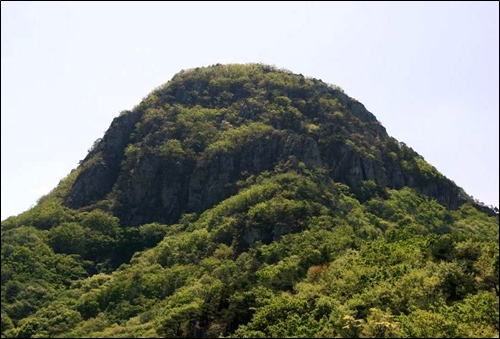 멀리서 바라본 지룡산 봉우리