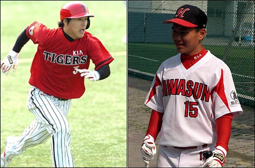  형과 동생... 기아 김선빈(왼쪽)과 그의 동생인 화순고의 김선현. 김선현은 형에게 야구를 배웠다.