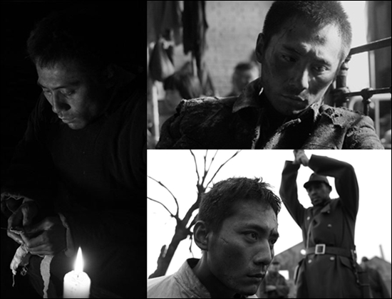 배우 류예가 열연한 영화 속 국민당 군인 루젠슝. 난징대학살 당시 일본군에 맞서 용감하고 의연한 죽음을 보여준다. '중국의 저항'을 상징하고 있다. 