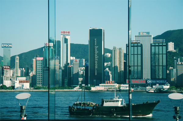 인터컨티넨탈 홍콩 호텔 라운지에서 바라본 풍경