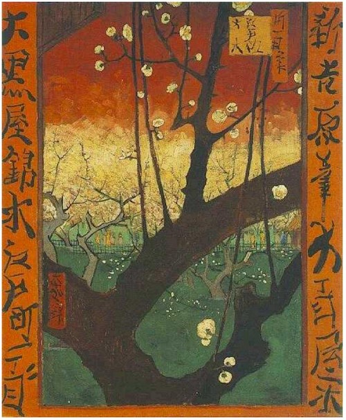 (Japonaiserie, Flowering Plum Tree (after Hiroshige)), Oil on canvas, Paris, 1887, 9-10월, Van Gogh Museum, Amsterdam, The Netherlands, Europe