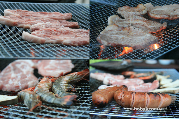 구조라해수욕장 인근 펜션에서 즐긴 조촐한 바베큐파티