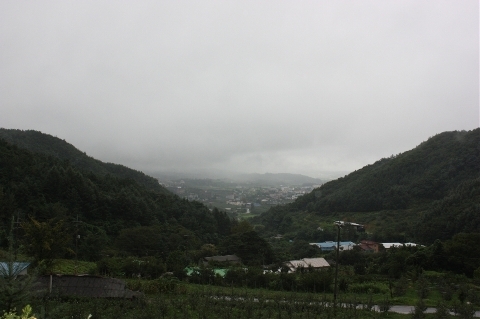 경북항공고 금계리 용천골 수련장에서 바라 본 풍기읍내 