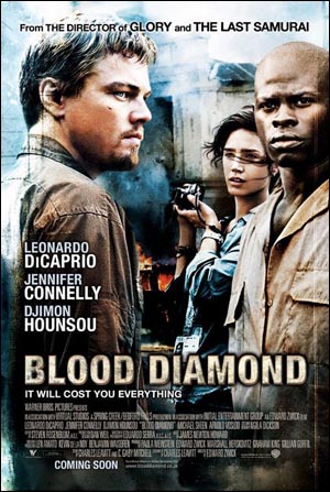 영화 <블러드 다이아몬드>(2007)는 시에라리온의 '분쟁 다이아몬드'의 밀거래와 함께 소년병의 참상을 고발한다. 