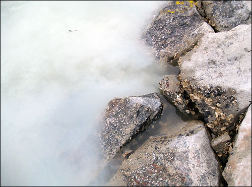 지난 8월 23일 포스코 광양제철소 동호안 제방 붕괴 사고로 오폐수 및 폐기물 매립장 침출수가 광양만으로 흘러나오고 있다.