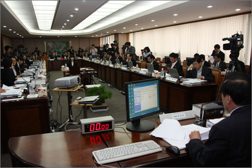 13일 국회 법제사법위원회의 대전지법에 대한 국정감사 장면.