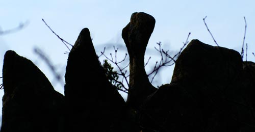 오세암에서 봉정으로 올라가는 능선에 있는 바위. 자연이 연출해낸 조각술은 감히 그 누구도 흉내를 낼 수 없다. 
