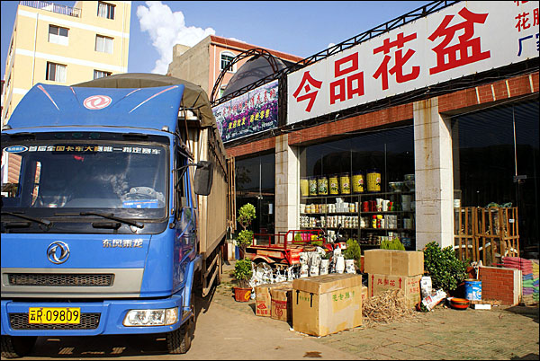 더우난에서 생산된 각종 화분은 중국 각지로 팔려나간다.