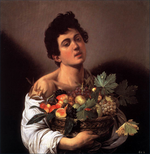 과일바구니를 든 소년(Boy with a Basket of Fruit) Oil on canvas, 1593, Galleria Borghese, Rome, Italy