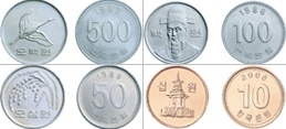 국내에서 사용중인 동전