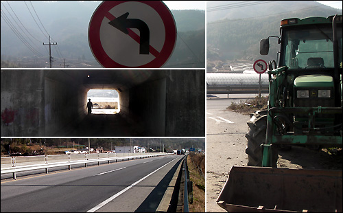 지난 1997년에 도로가 4차선으로 확장되면서 많은 어려움을 겪고 있는 벌교읍 칠동마을