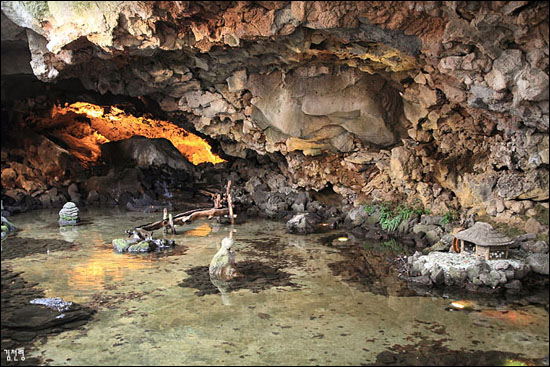 동굴까페에서 나와 녹차밭을 지나면 쉴 수 있는 무인까페가 나온다. 동굴연못이 있고 지하에 동공이 뚫려 동굴다리와 시내가 자연스럽게 어우러진 곳이다. 