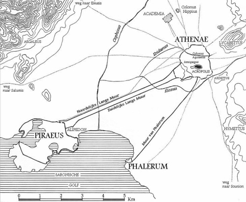 아테네와 피레우스 지도