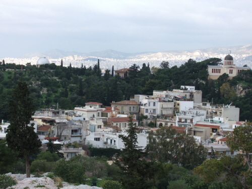 아크로폴리스 서쪽 아테네의 모습