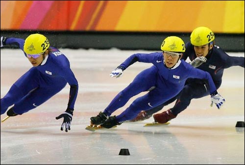  2006 토리노동계올림픽 쇼트트랙에서 좋은 활약을 펼친 한국 선수들 