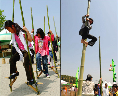 담양대나무축제. 늘 푸른 대를 테마로 다양한 체험프로그램이 마련된다. 어른은 물론 어린이들도 무척 좋아한다.