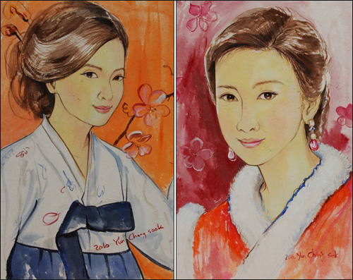 윤창숙(44) 씨의 일러스트 '여인의 향기' 작품. 그녀는 21일부터 목포문화예술회관에서 개인전을 연다.