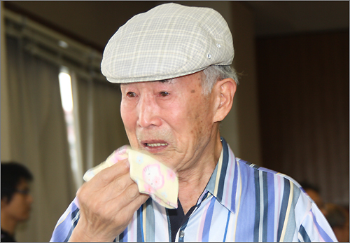 조선인 강제 징용자 김한수(92)씨. 그는 미쓰비시 나가사키 조선소에서 일하다가 원폭피해를 입었다.