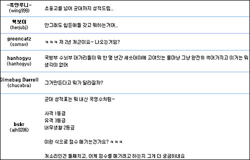  16일 인터넷 커뮤니티 '루리웹'에 달린 누리꾼의 댓글들