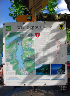 우르너 호수(Urner-see)를 둘러싸고 도는 뤼틀리~브룬넨(Brunnen) 코스는 1991년 스위스 건국 700년을 기념해 만든 '스위스의 길(Weg der Schweiz)'로 유명하다.